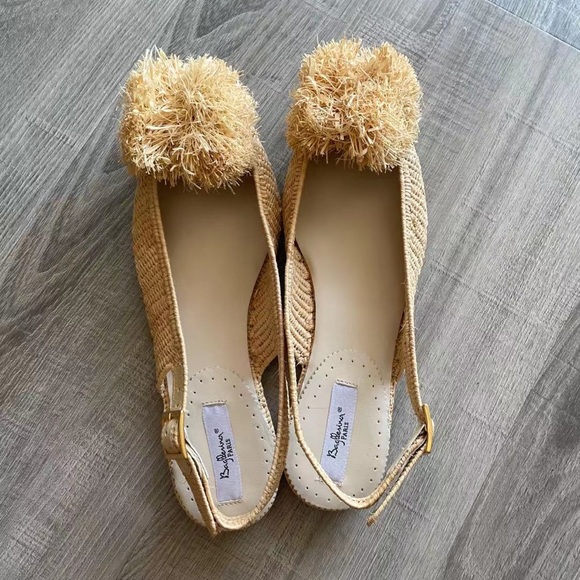 Baglleria Paris Raffia Sandals size 37 NIB - Picture 4 of 5